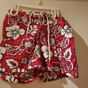 Ron Jon Red/White Floral Board Shorts